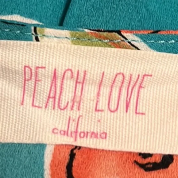 Peach Love, Long Bell Sleeves, Tie Up Neckline, Floral Print Top, Multi, S - Picture 4 of 5